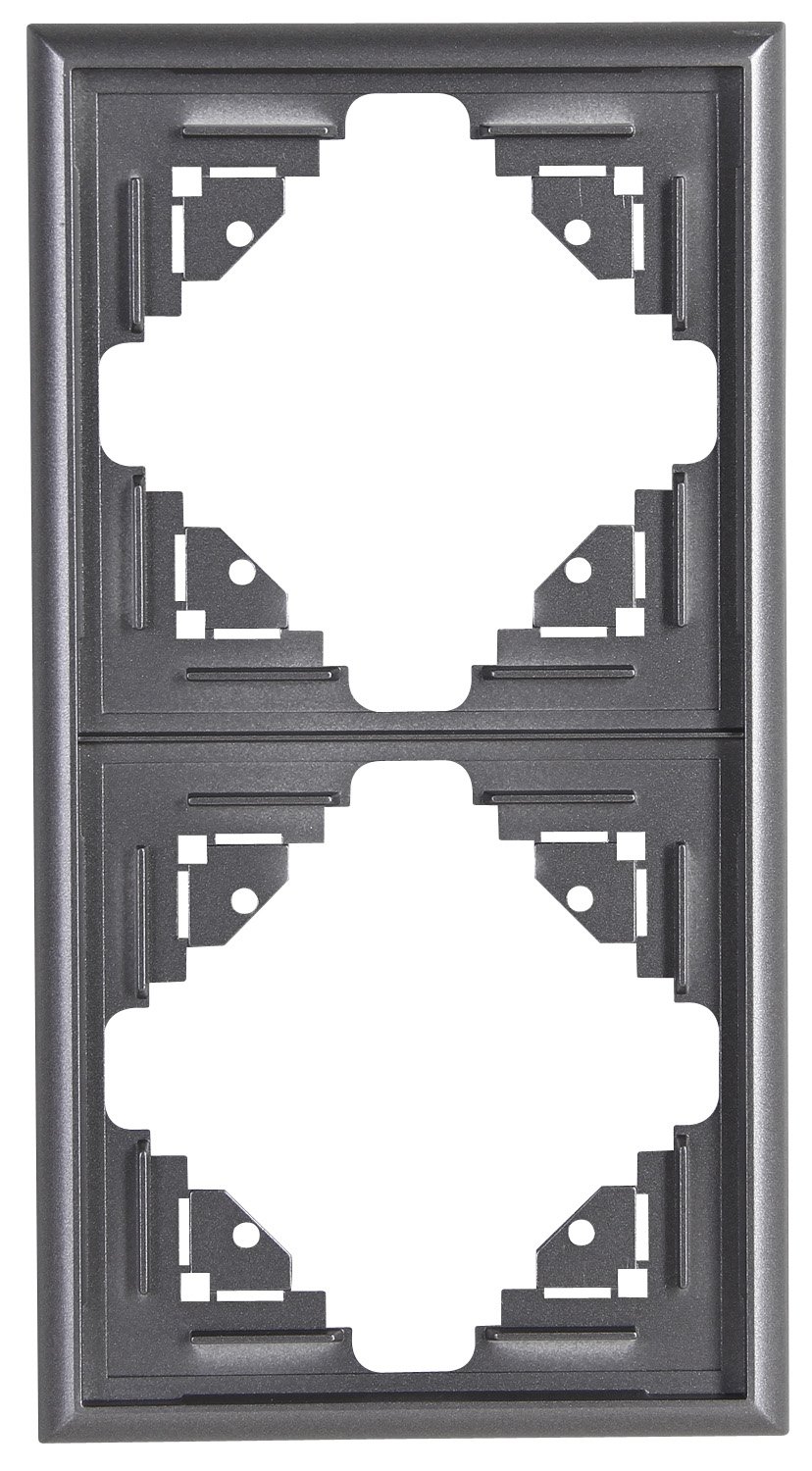 Cogenerationhave 309215068 Malta Masking Frame for Vertical and Horizontal Mounting 2 Drawer, Silver-Anthracite