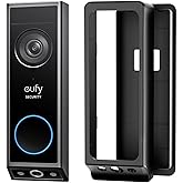 No-Drill Adhesive Doorbell Mount for Eufy Doorbell E340, Door Mounting Holder Bracket for Eufy E340, Not Block Motion Sensor, Anti-Theft Camera Mount for Eufy Doorbell Camera