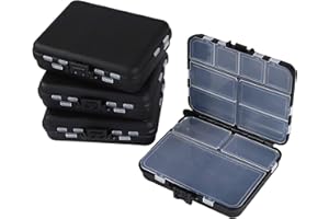 Hlotmeky Small Tackle Box Organizer 4 Pack Mini Tackle Boxes Plastic Fishing Organizer Tackle Storage Containers Kayak Fly Boxes