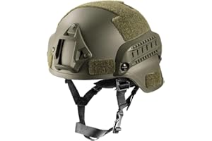 CMAIR4U Airsoft Helmet Mich 2000 Tactical Helmet with Ear Protection, Front NVG Mount and Side Rail