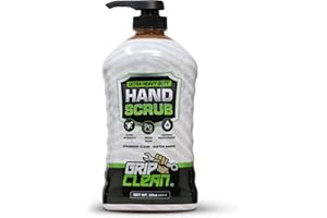 Grip Clean Ultra Heavy Duty Hand Cleaner for Mechanics – Walnut Shell & Clay-Infused Technology Removes Grease, Oil & Paint – Pro-Grade Industrial Hand Soap with Cherry Scent - 32 Fl Oz