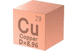 GALLANT METALS Copper Cube - Metal Element Cubes - Laser Engraved Density Cube Set for a Periodic Table of Elements Collection - (Copper, 1 inch)