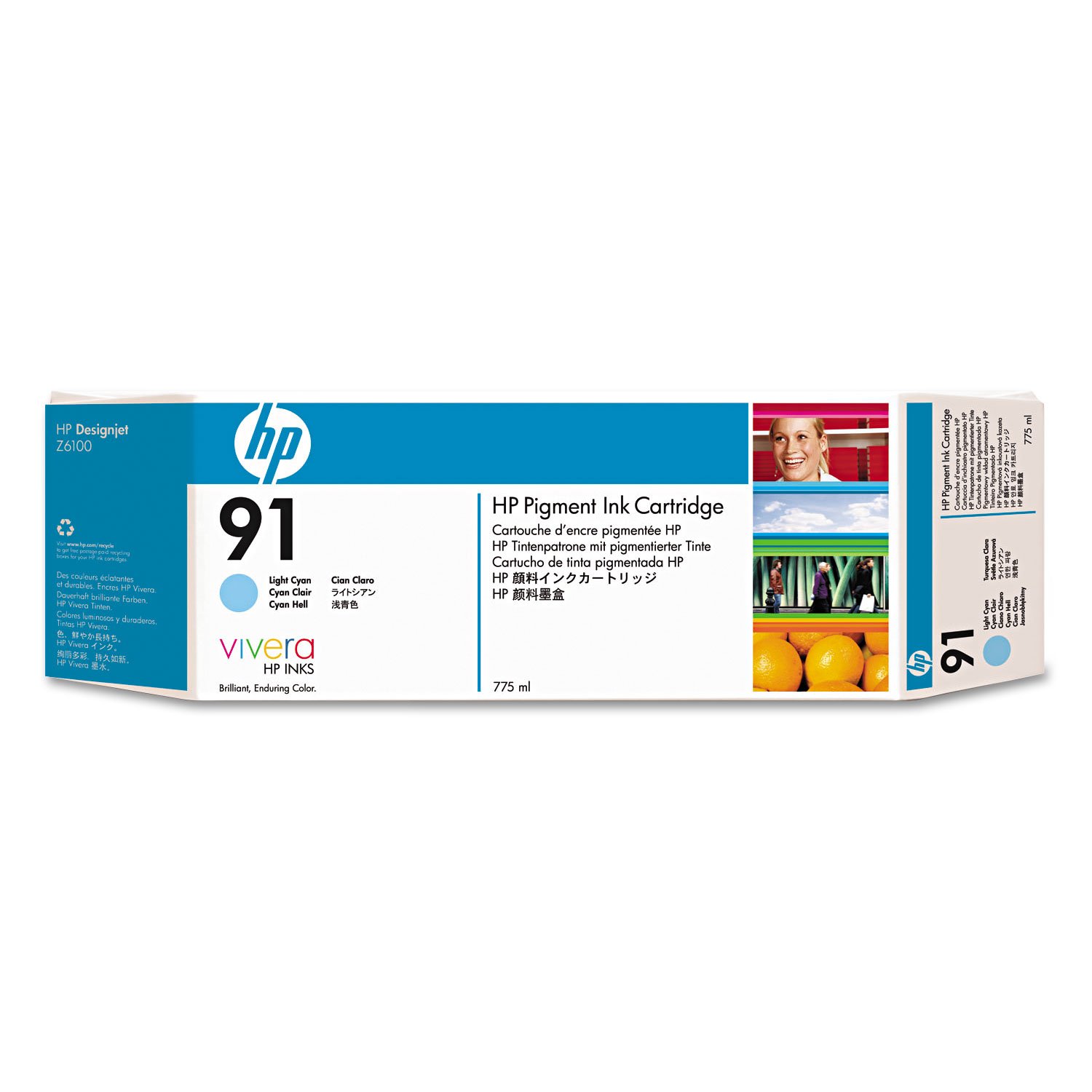 HP Original 91 775 ml Light Cyan Ink Cart