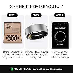 ULTRAHUMAN Ring AIR-Smart Ring Health Tracker, Size
