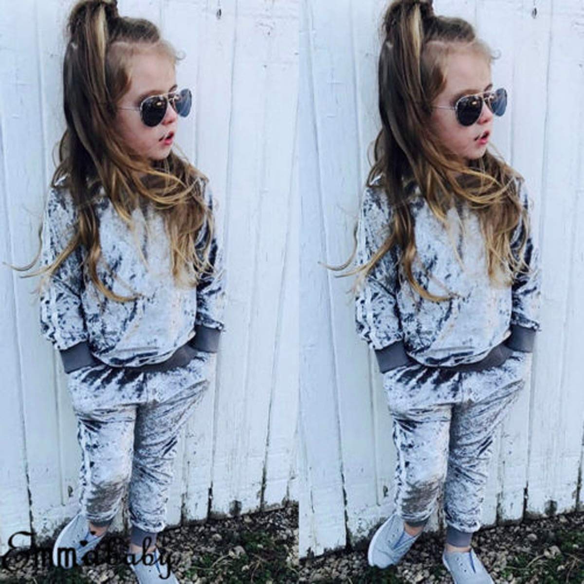 Leggings Pantaloni Top in Velluto Hertsen Set di 2 Pezzi per Bambini e  Bambine Completini e coordinati urban-earth.co.uk