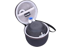 L LTGEM LTGEM Hard Travel Carrying Case for Ultimate Ears WONDERBOOM 4/3 / 2 Portable Waterproof Bluetooth Speaker, Black+Grey
