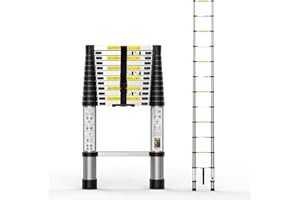 BOWEITI Telescoping Extension Ladder 12.5FT, Aluminum Telescopic Ladders with Carry Bag for Outdoor Indoor Use