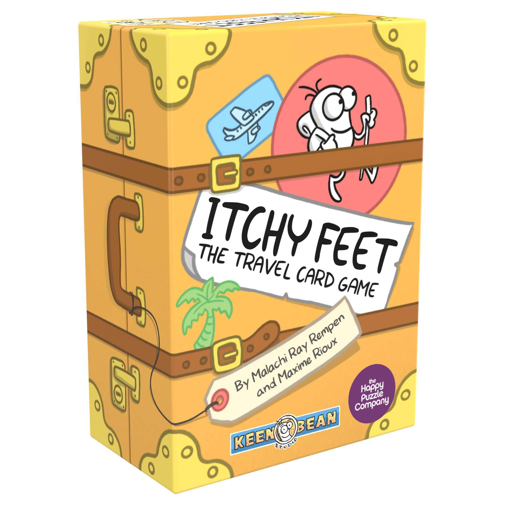 The Happy Puzzle Company Itchy Feet Travel Themed Action Packed Card Swapping Game - Suitable For Up To 6 Players, for ages 8+