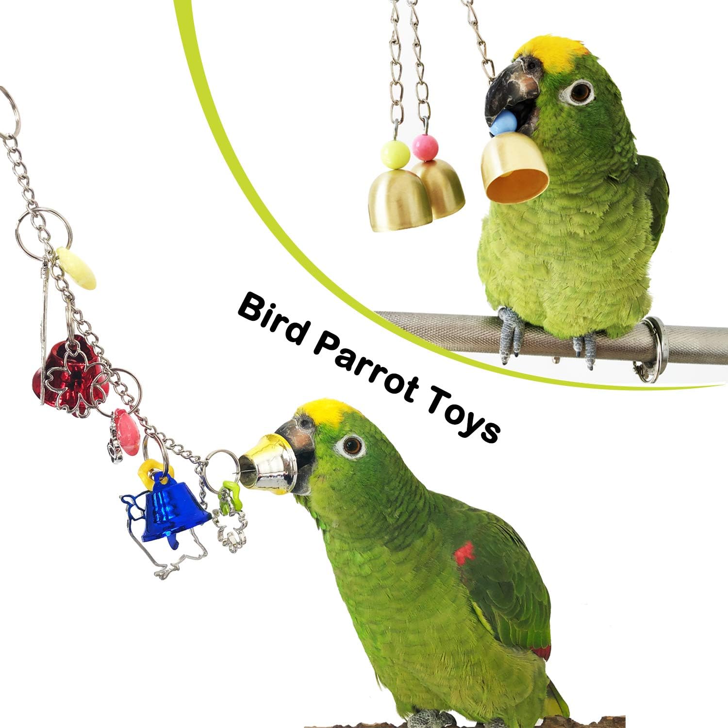 Bird Parrot Toys Ladders Swing Chewing Toys Hanging Pet Bird Cage Accessories Hammock Swing Toy for Small Parakeets Cockatiels, Lovebirds, Conures, Macaws, Finches (Pack of 6 Bird Swing Ladder Toys) : Pet Supplies