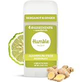 Humble Aluminum-Free Deodorant, Bergamot &amp; Ginger - 1 Pack | Fresh &amp; Natural Deodorant Stick with Essential Oils, Long-Lasting Odor Control, Cruelty-Free, Men &amp; Women