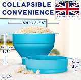 EcoEarth Microwave Popcorn Maker Collapsible Silicone Popper Blue Crab view 3