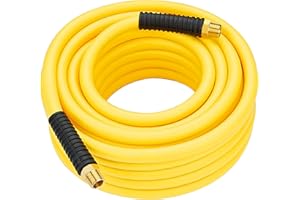 HOOTSUM 1/2 Inch x 50ft. Hybrid Air Compressor Hose with 1/2 in. MNPT Ends and Bend Restrictors