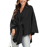 Moss Rose Womens Elegant Shawl Wraps Soft Open Front Poncho Sweater for Spring Fall Winter