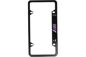 BMW Black Stainless Steel License Frame with M Logo