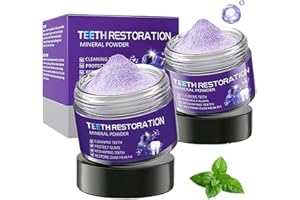 PLYMUN 2 PCS Teeth Restoration Mineral Powder, Dental Restoration Mineral Powder, 50g Mineral Tooth Powder