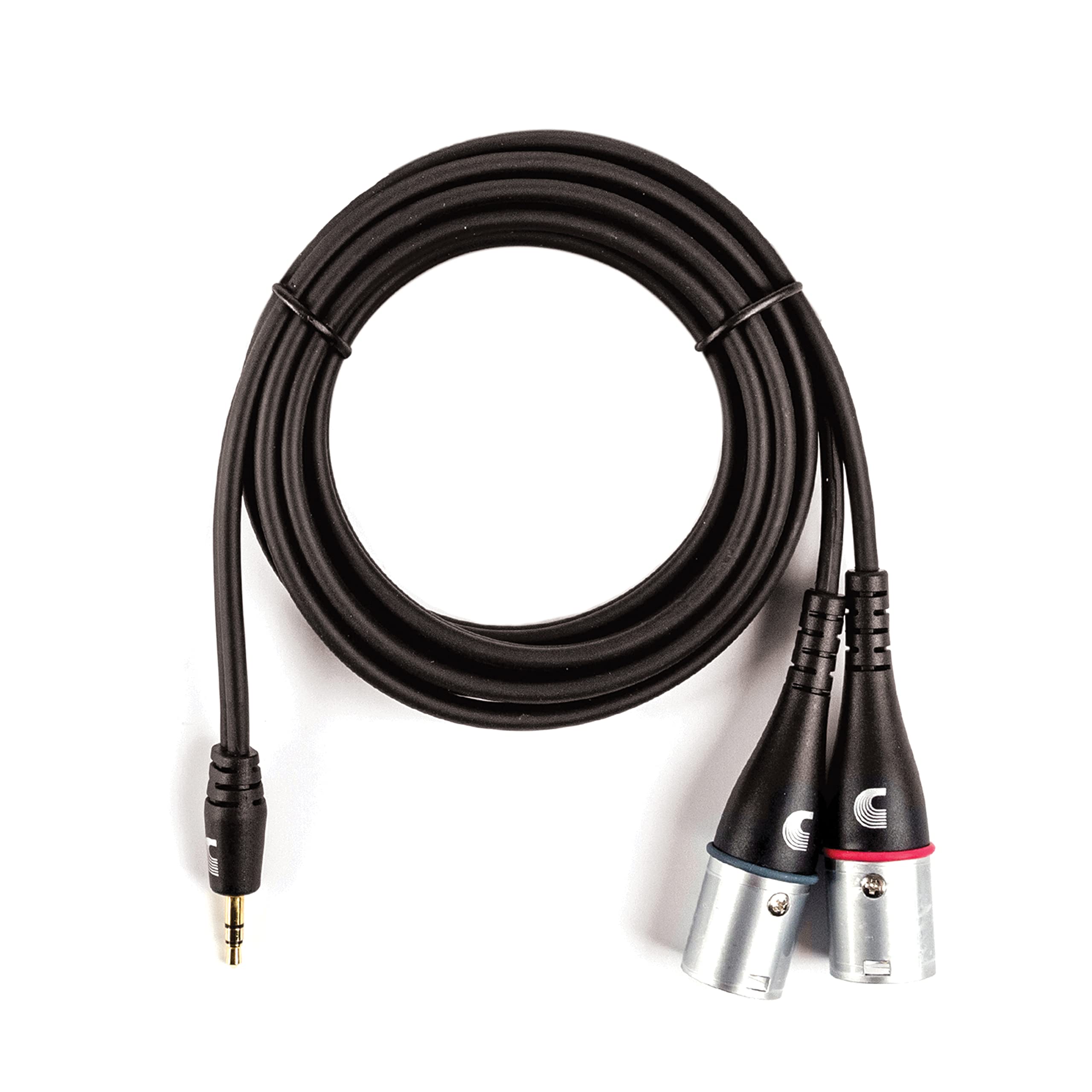 D'Addario XLR Cable - Audio to Dual XLR Microphone Cable - 6 Feet/1.82 Meters - 1/8 Inch to Dual XLR Ends - 1 Pack