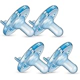 Philips Avent Super Soothie Pacifier, Blue, 3+ Months, 4 Pack, SCF192/46