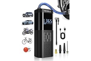 Tire Inflator Portable Air Compressor, Portable Air Pump with Pressure Gauge, Electric Tire Pump Battery 150PSI, Cordless Car