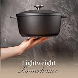 Nuovva Non-Stick Aluminium Pot with Lid 4L 24cm Deep Dutch Oven view 5