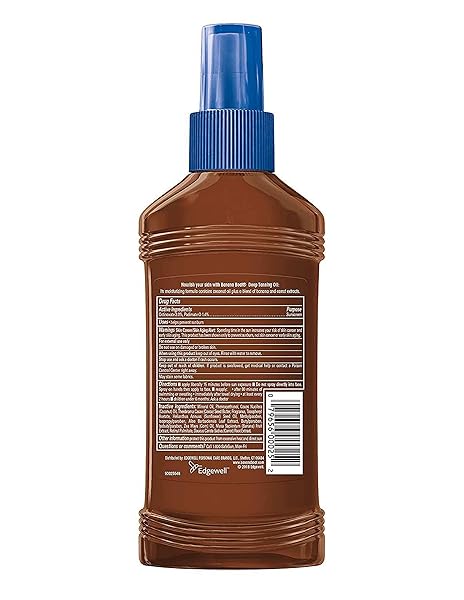 BANANA BOAT DEEP TANNING SPF#4 SPRAY OIL WITH COCONUT OIL 8 OUNCE (236ML) (PACK OF 2)