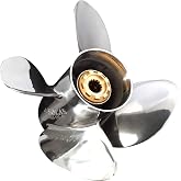 SOLAS HR Titan 13" x 19" Pitch Standard Rotation 4 Blade Stainless Steel Boat Propeller