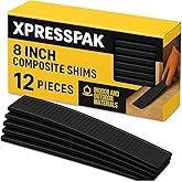 XpressPak 8 Inch Composite Shims – Heavy Duty Leveling and Spacing for Doors, Windows and Floors, Made from 100% Recycled Mat