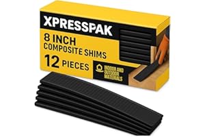 XpressPak 8 Inch Composite Shims – Heavy Duty Leveling and Spacing for Doors, Windows and Floors, Made from 100% Recycled Mat