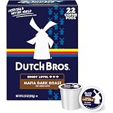 Dutch Bros Mafia Dark Roast, 22 Ct, Dark Roast, Single Serve Coffee Pods | 100% Arabica coffee, Keurig K-Cup brewer compatible, Sweet malt and chocolate notes, Bold and full-bodied, Single-serve pods