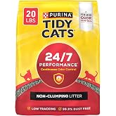 Purina Tidy Cats Non Clumping Cat Litter, 24/7 Performance Multi Cat Litter Odor Control Formula - 20 lb. Bag