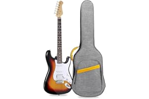 LETSROCK 38 40 41 Inch Electric Guitar Bag, Electric Guitar Case Gig Bag with 0.4 Inch Waterproof Thick Padding Premium Dual 