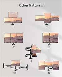 Ergounion Triple Monitor Mount, Holds Screens up to