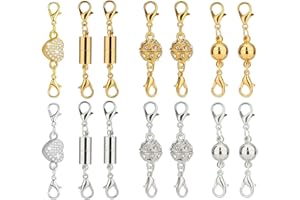 14pcs Magnetic Necklace Clasps, 5 Styles Magnetic Clasp Converter for Jewelry, Secure Bracelet Extender & Anklet Closure, Ant