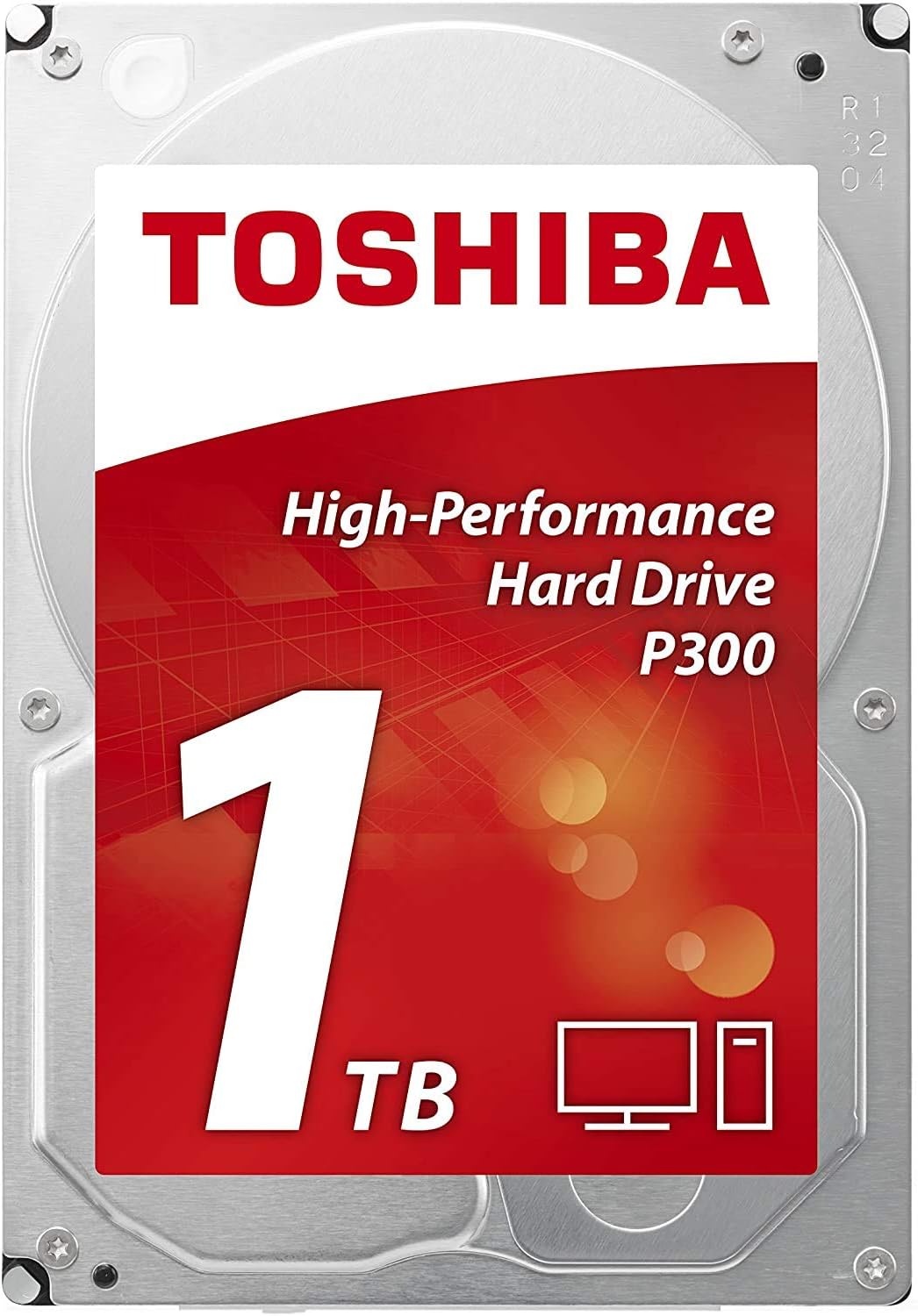Toshiba P300 High Performance 1TB Internal Hard Drive (Retail) 3.5 Inch SATA - HDWD110EZSTA, Sliver, 1 TB