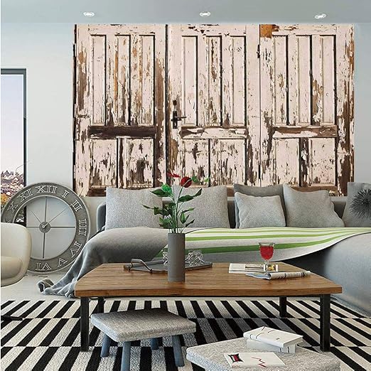Amazon Com Sosung Rustic Wall Mural Vintage House Entrance With
