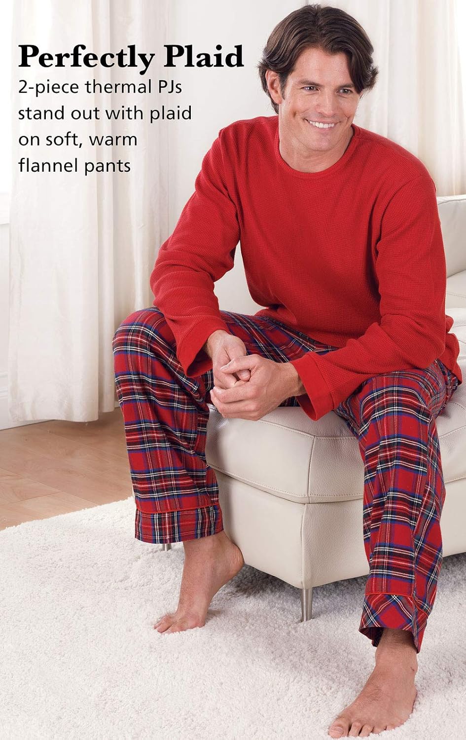 PajamaGram Mens Pajamas Set Plaid - Mens Flannel Pajama Set at  Men’s Clothing store