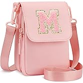 CLOUDWINGS Valentine Gifts for Girls Crossbody Purse Small Kids Initial Cell Phone Purse Crossbody Bags