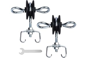 JBTOZIUY Farm Electric Fence T-Post Gate Handle Anchors Double Hook, galvanised Steel with Easy Screws, T-Post Insulators, Black (6)