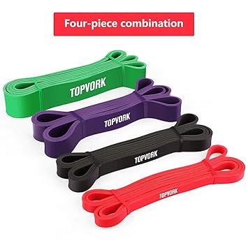 TOPVORK Widerstandsbänder Premium Resistance Bands Fitnessbänder für Krafttraining Widerstand Klimmzug Bänder Set und mit Übu