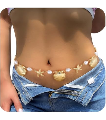 Amazon.com: Waist Chain Belt Multilayer Gold Silver Sun Moon  display picture 1