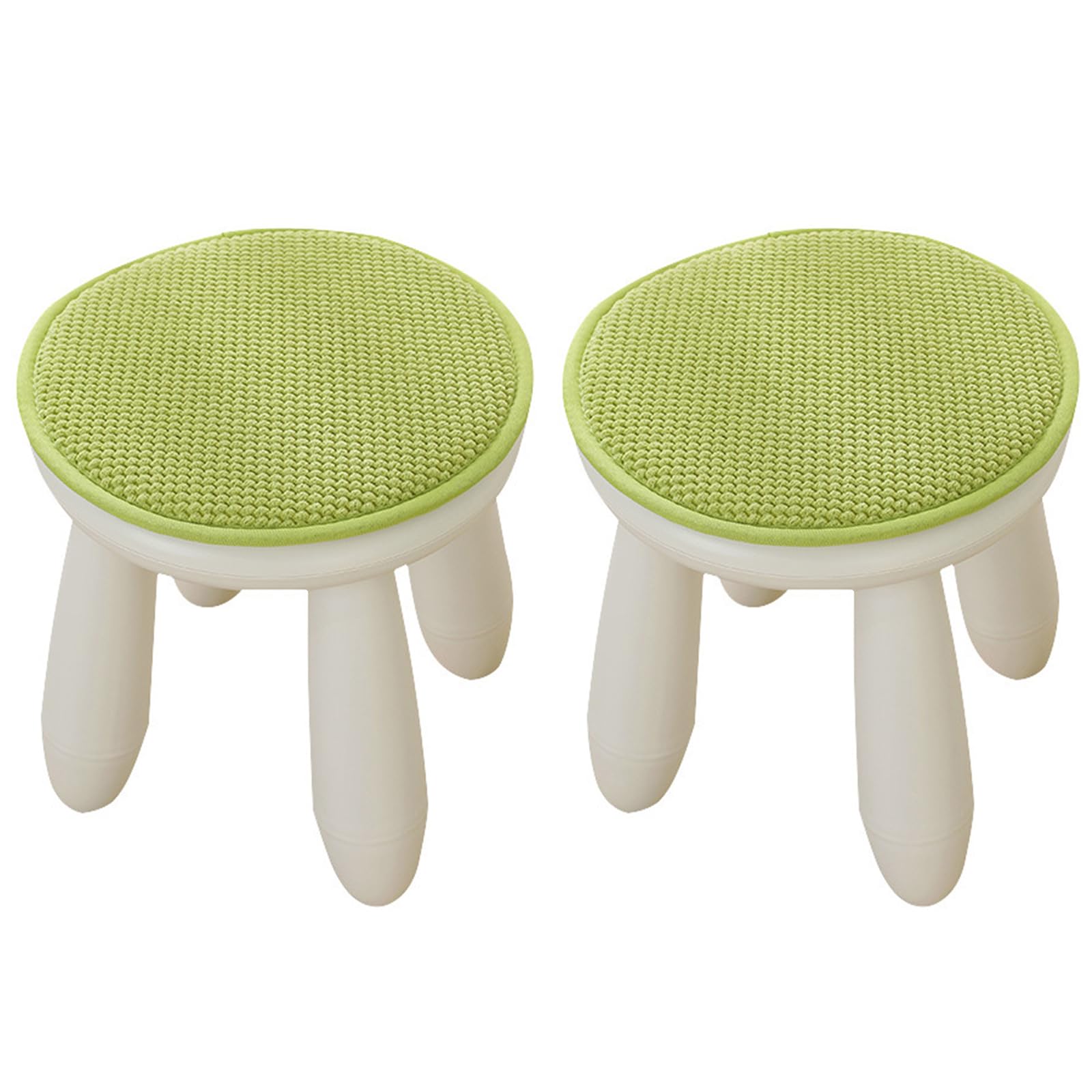 Photo 1 of 14x14 Inches Round Stool Cushions,2 Pack Anti Slip Circle Chair Cushions with Elastic Straps,Indoor Kitchen Dining Chair Pads for High Stool Chairs Bistro Bar Green