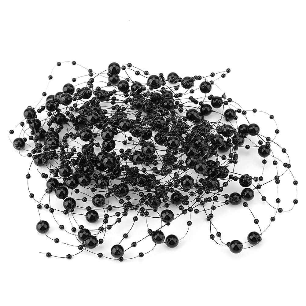 10M/32.8Feet Pearl Beads Chain Garland,Artificial Pearls String Beads Chain, Pearl Bead String Garland Chain Fishing Line Pearl Garland Wedding Party Decoration