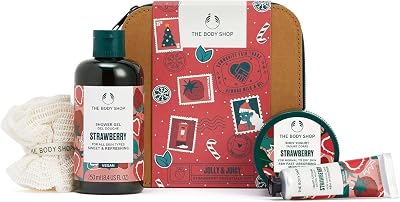 The Body Shop Jolly & Juicy Strawberry Essential 4-Piece Gift Set New