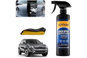 AIYUXHY Sopami Car Coating Spray,Quick Effect Coating Agent,Oil Film Emulsion Glass Cleaner,Quick Effect Coating Agent,Polish Spray Waterless Wash Wax Kit with Towel