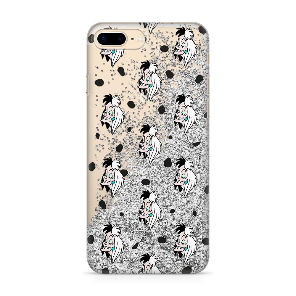 ERT GROUP mobile phone case for Apple Iphone 7 PLUS/ 8 PLUS original and officially Licensed Disney pattern Cruella 005 optimally adapted to the shape of the mobile phone, with glitter overflow effect