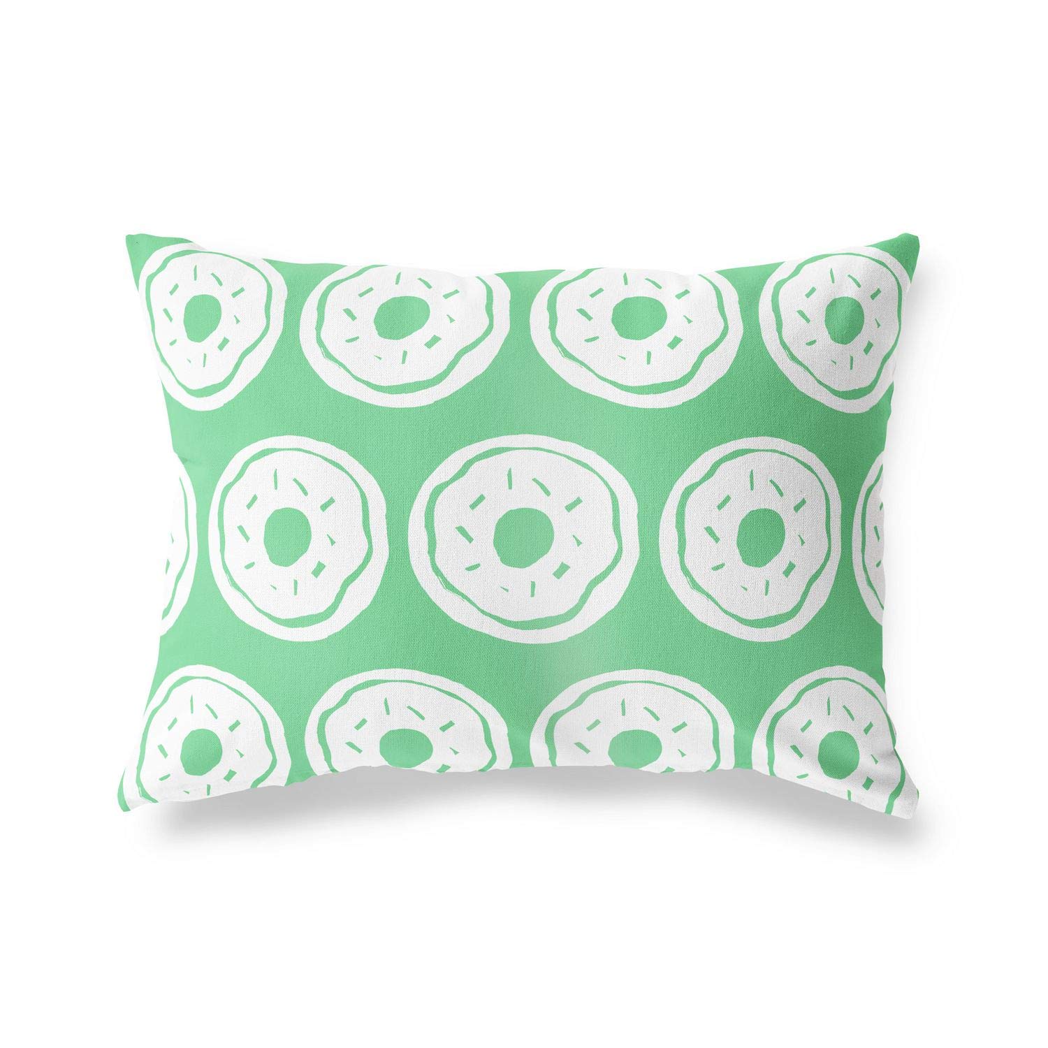 BonaMaison Decorative Cushion Cover, Petrol Green-White Throw Pillow Covers, Home Decorative Pillowcases for Livingroom, Sofa, Bedroom, Size: 45X60 Cm - Designed and Manufactured in Turkey