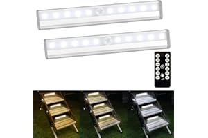 Fymblin Motion Activated RV Step Lights Remote Control, 20 LED Battery Operated Motion Sensor led Light, Magnetic Night Light Bar, RV Accessories for Camper, Motorhome Travel, Trailers (2 Pack)