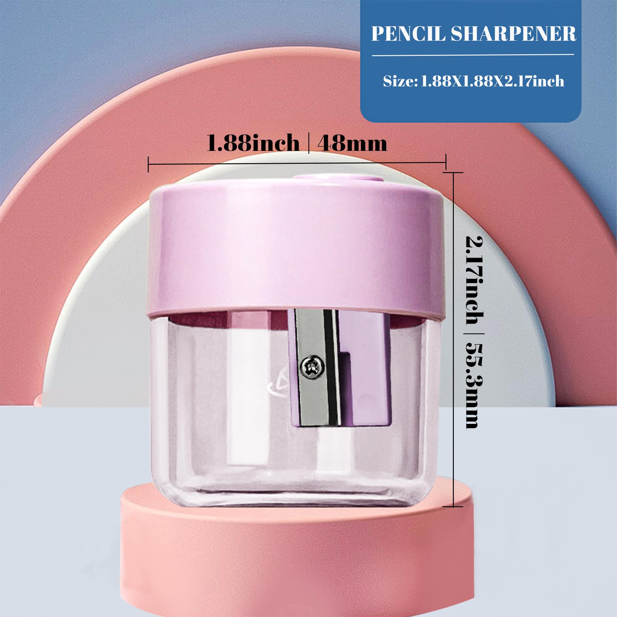 Pencil Sharpener, 3 Pack Single Hole Manual Pencil Sharpeners - for Colored Pencils, Classroom & Portable Sharpeners, Kids, Adults, Travel, School, Office