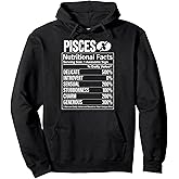 Fun Zodiac Astrological Sign Pisces Nutritional Facts Pullover Hoodie