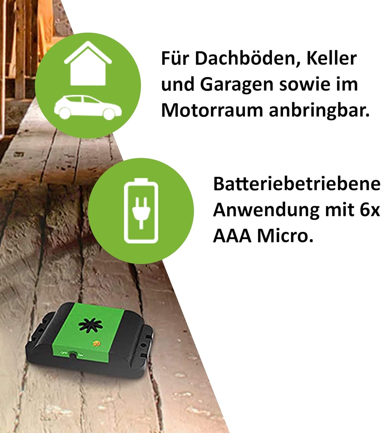 ISOTRONIC Mice Repeller/Rat Repellent Mobile with Ultrasound for Home Garage, Attic - Repels Mice, Rats, Dorman Sleepers - Image 5