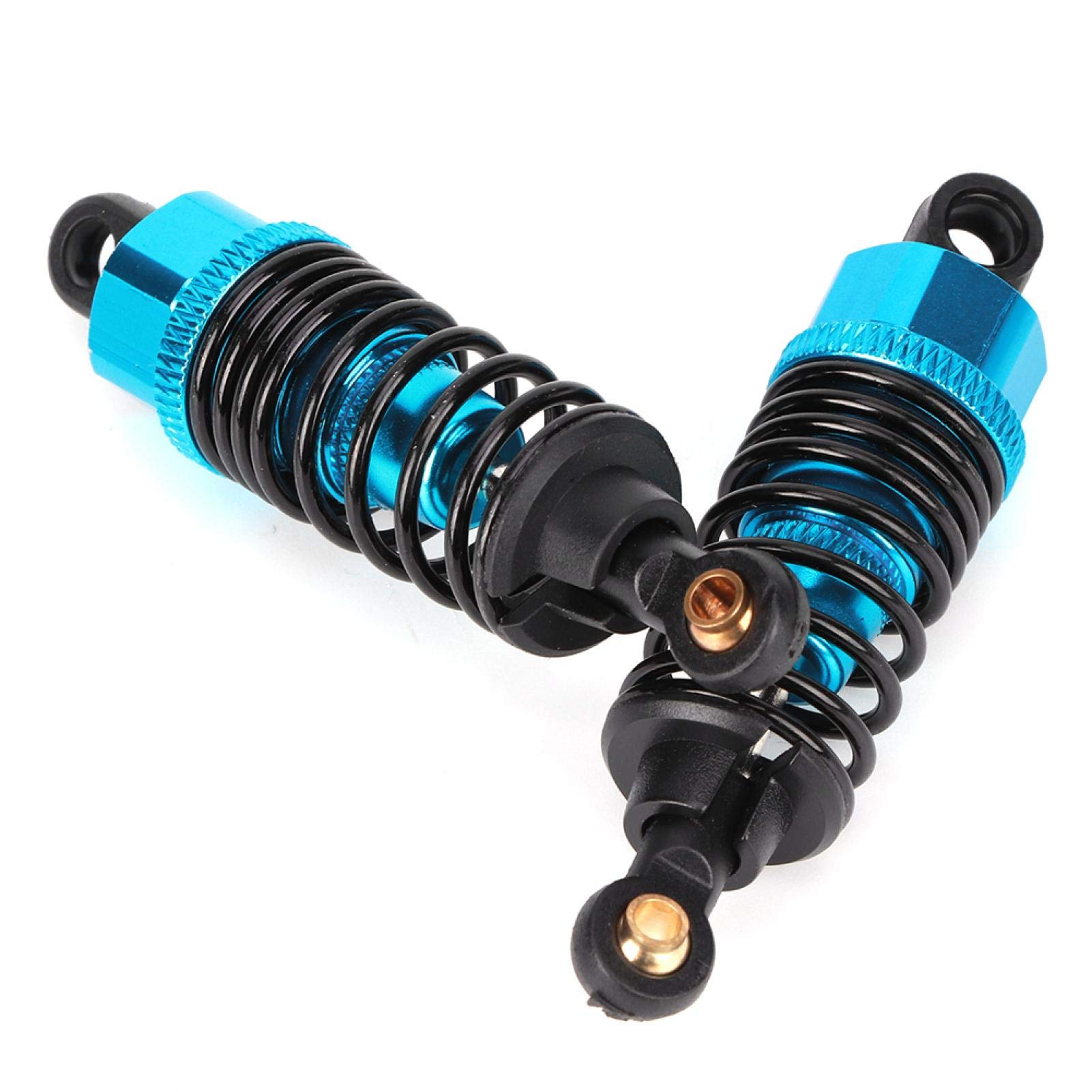 RC Shock Absorber, Metal Material, Lightweight RC Auto Parts, Wear Resistant and Rust Proof, for 1/10 RC Track 2 Pieces Blue(65mm)